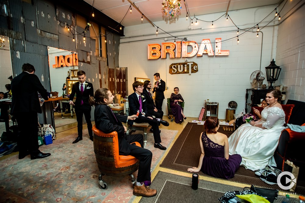 bridal suite at warehouse winery